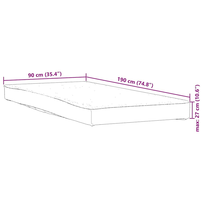 vidaXL fehér matracvédő 90 x 190 cm vízálló