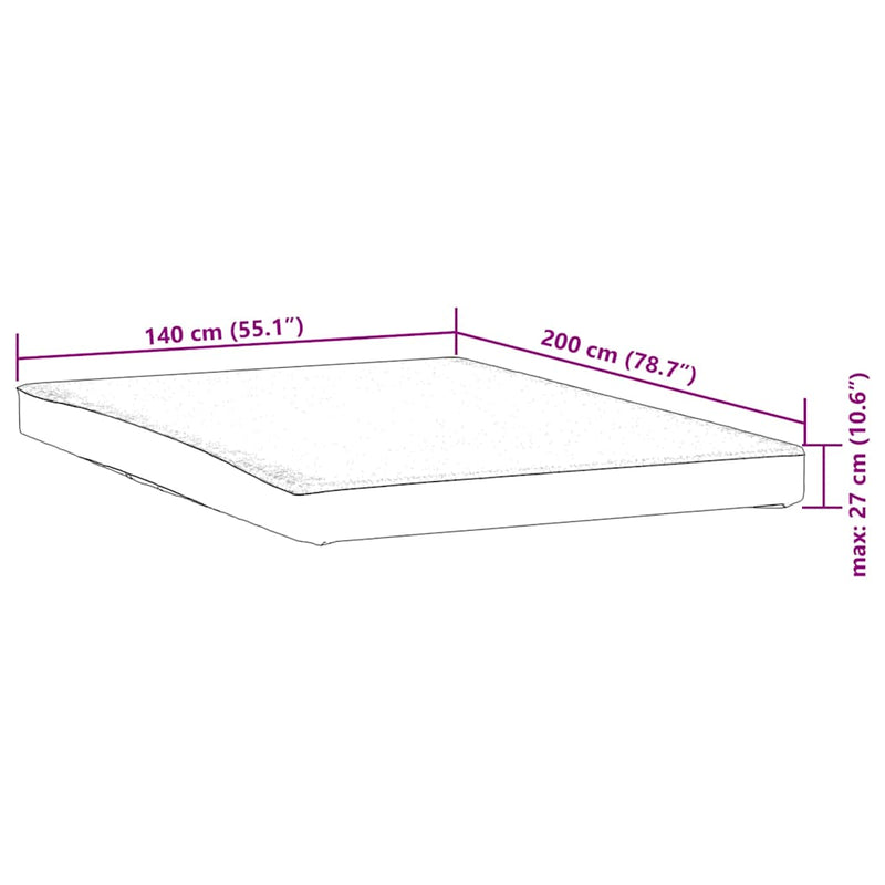 vidaXL fehér matracvédő 140 x 200 cm vízálló