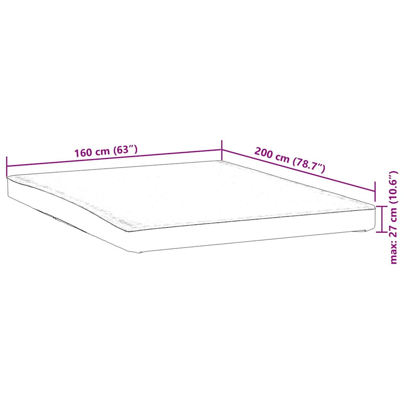 vidaXL fehér matracvédő 160 x 200 cm vízálló