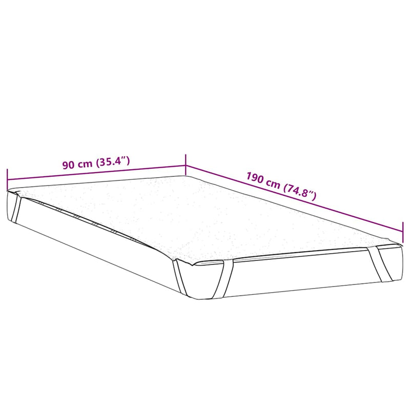vidaXL fehér matracvédő 90 x 190 cm vízálló