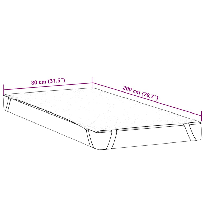 vidaXL fehér matracvédő 80 x 200 cm vízálló