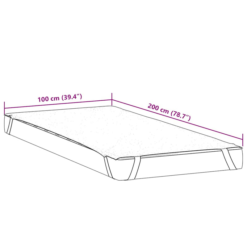 vidaXL fehér matracvédő 100 x 200 cm vízálló
