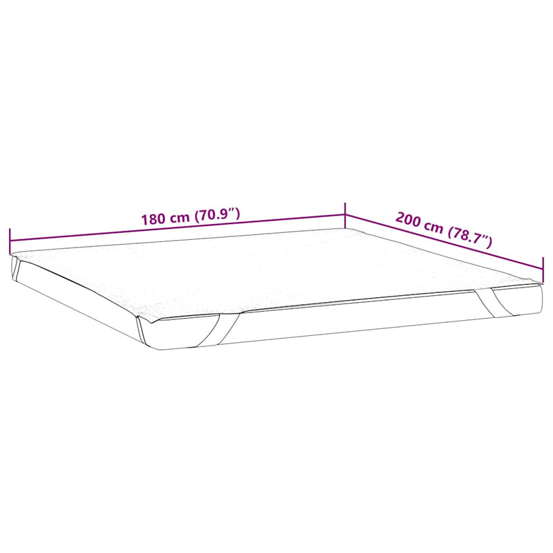vidaXL fehér matracvédő 180 x 200 cm vízálló