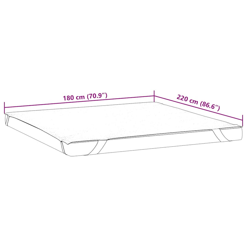 vidaXL fehér matracvédő 180 x 220 cm vízálló