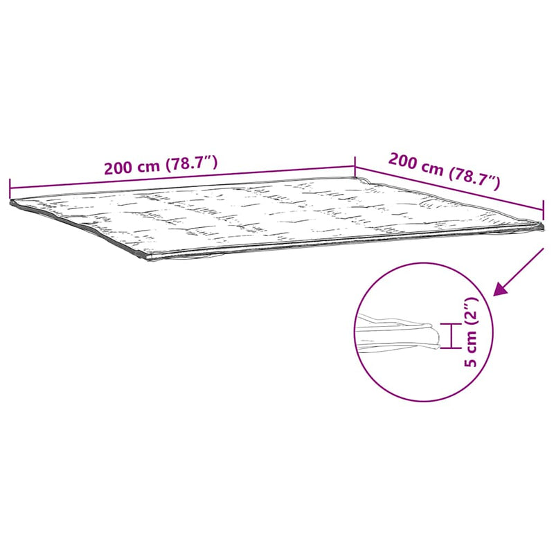 vidaXL fehér matracvédő 200 x 200 cm