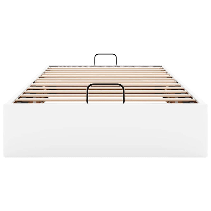 vidaXL Ottomán ágykeret matrac nélkül fehér 90x190 cm műbőr