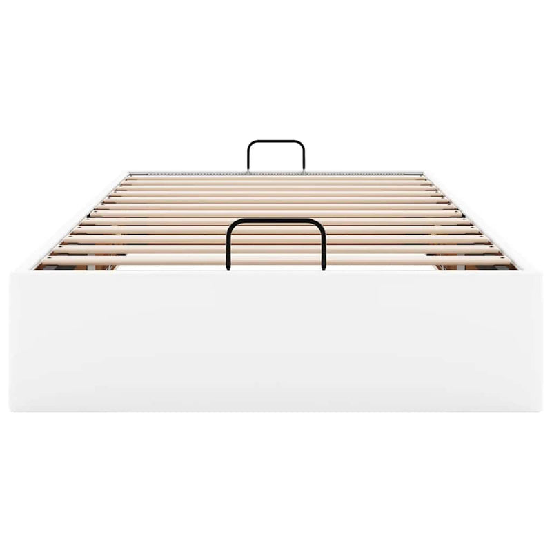 vidaXL Ottomán ágykeret matrac nélkül fehér 90x200 cm műbőr