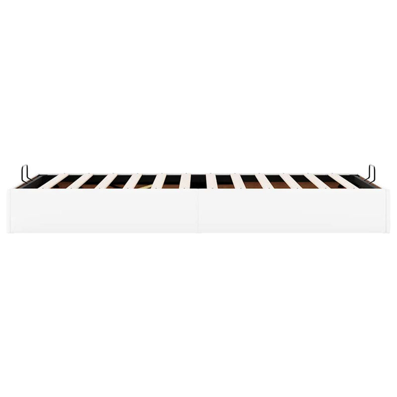 vidaXL Ottomán ágykeret matrac nélkül fehér 90x200 cm műbőr