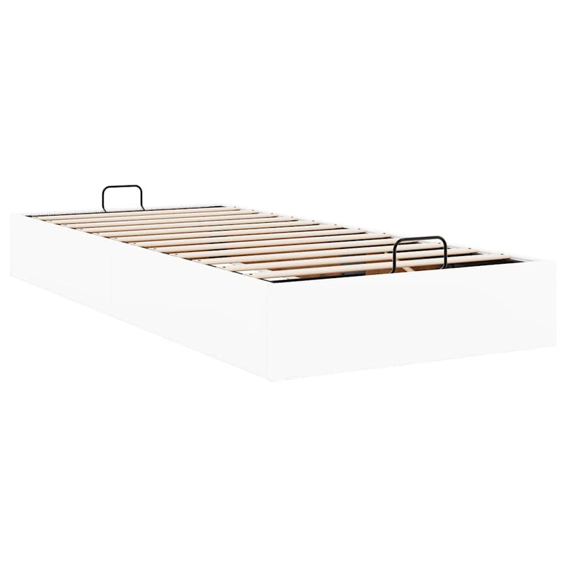 vidaXL Ottomán ágykeret matrac nélkül fehér 90x200 cm műbőr