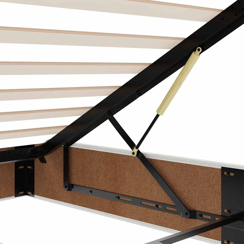 vidaXL Ottomán ágykeret matrac nélkül fehér 90x200 cm műbőr