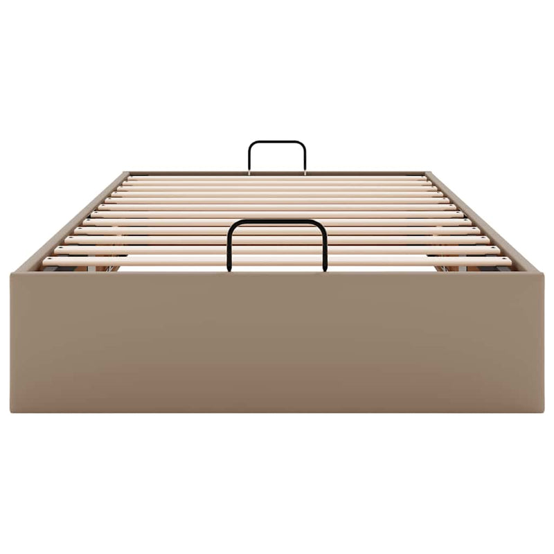 vidaXL Ottomán ágykeret matrac nélkül cappucino 90x200 cm műbőr