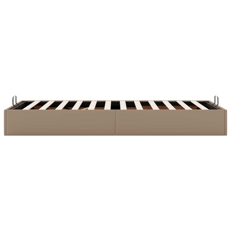 vidaXL Ottomán ágykeret matrac nélkül cappucino 90x200 cm műbőr