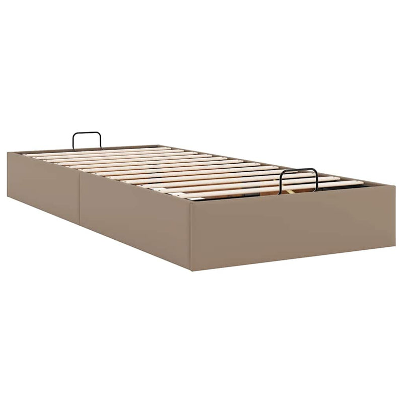 vidaXL Ottomán ágykeret matrac nélkül cappucino 90x200 cm műbőr
