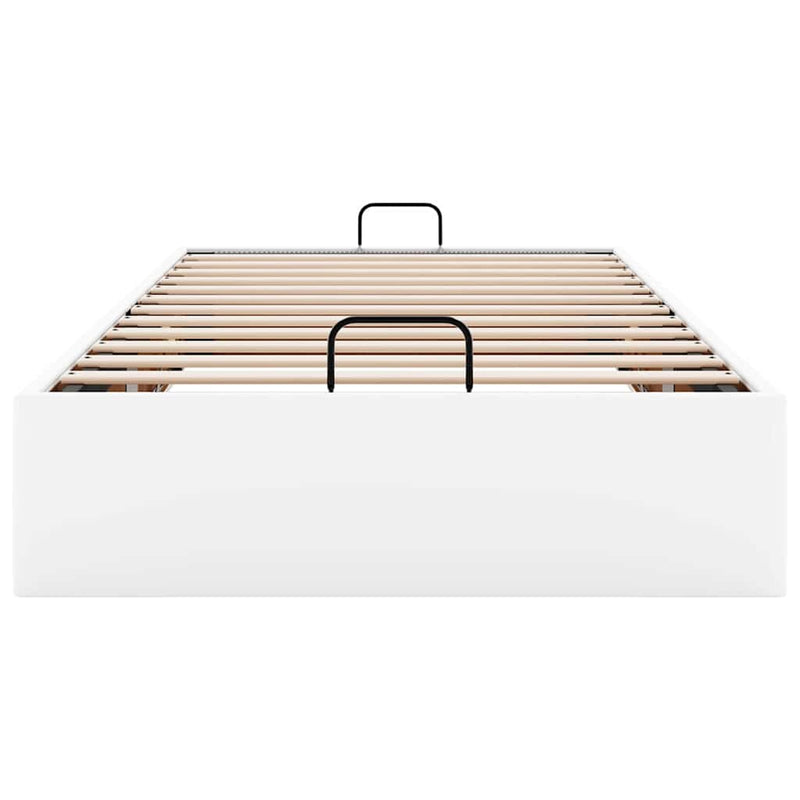 vidaXL Ottomán ágykeret matrac nélkül fehér 100x200 cm műbőr