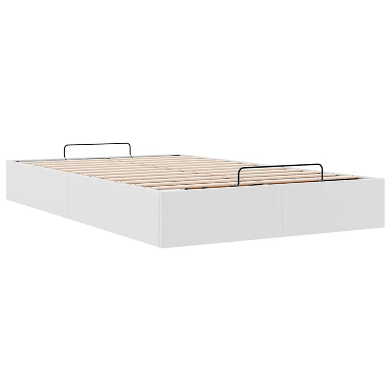 vidaXL Ottomán ágykeret matrac nélkül fehér 120x190 cm műbőr