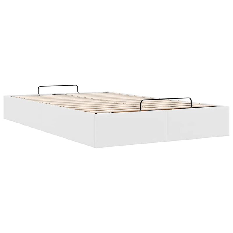 vidaXL Ottomán ágykeret matrac nélkül fehér 120x190 cm műbőr