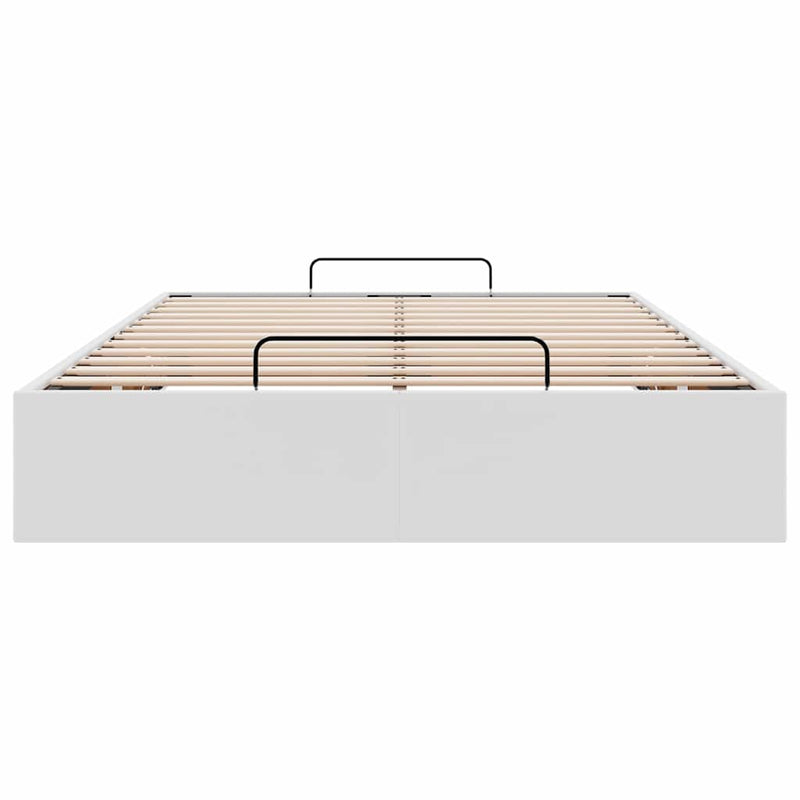 vidaXL Ottomán ágykeret matrac nélkül fehér 120x200 cm műbőr