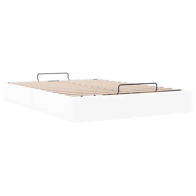 vidaXL Ottomán ágykeret matrac nélkül fehér 140x190 cm műbőr