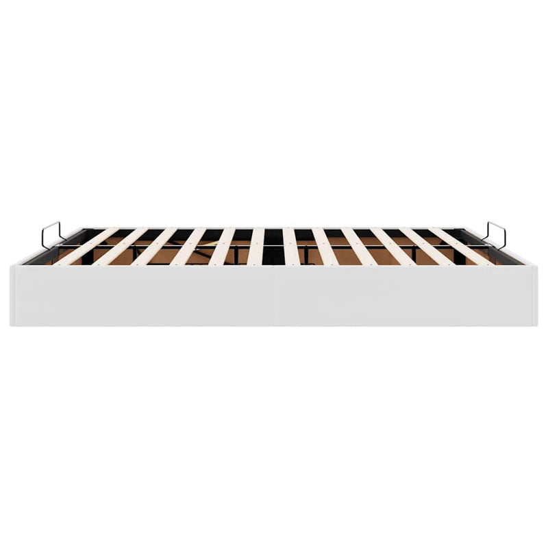 vidaXL Ottomán ágykeret matrac nélkül fehér 160x200 cm műbőr
