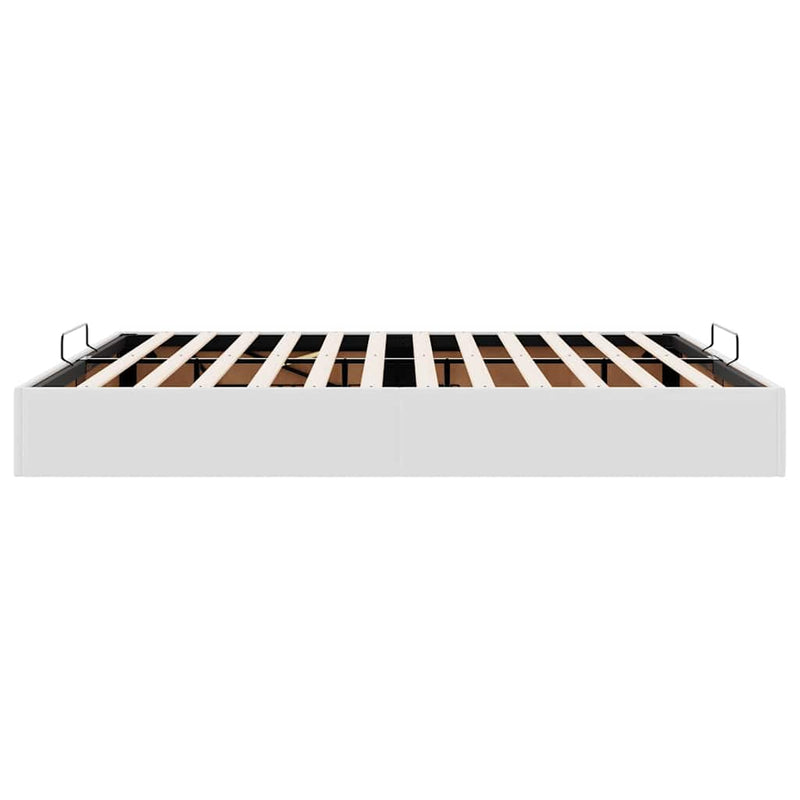 vidaXL Ottomán ágykeret matrac nélkül fehér 200x200 cm műbőr