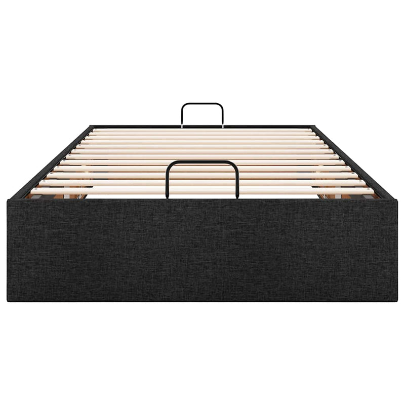 vidaXL Ottomán ágykeret matrac nélkül fekete 80x200 cm szövet