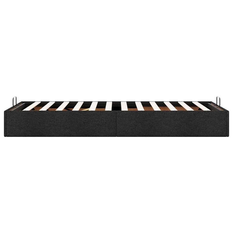 vidaXL Ottomán ágykeret matrac nélkül fekete 80x200 cm szövet