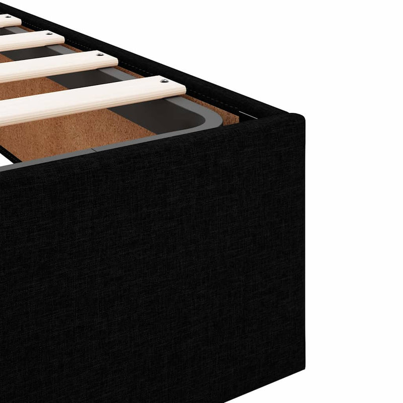 vidaXL Ottomán ágykeret matrac nélkül fekete 80x200 cm szövet