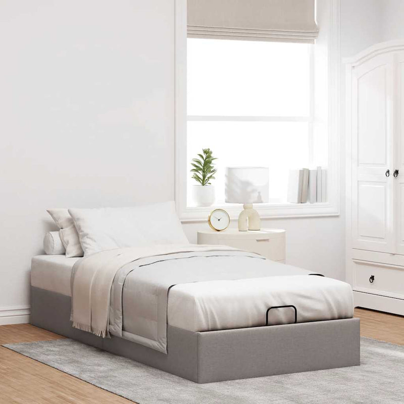 vidaXL Ottomán ágykeret matrac nélkül tópszín 80x200 cm anyagból