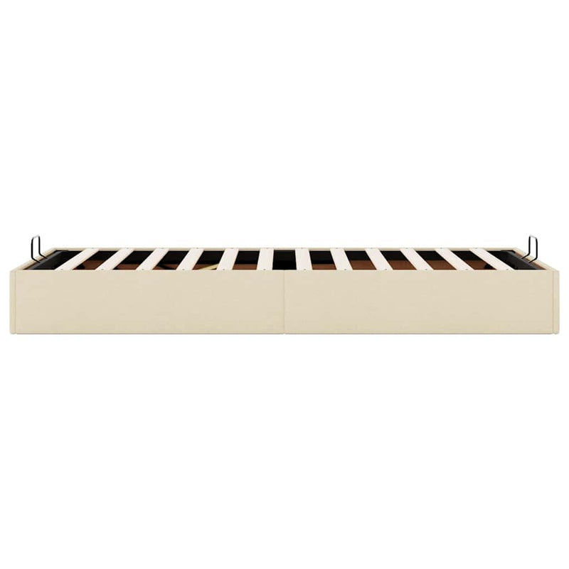 vidaXL Ottomán ágykeret matrac nélkül krém 80x200 cm szövet