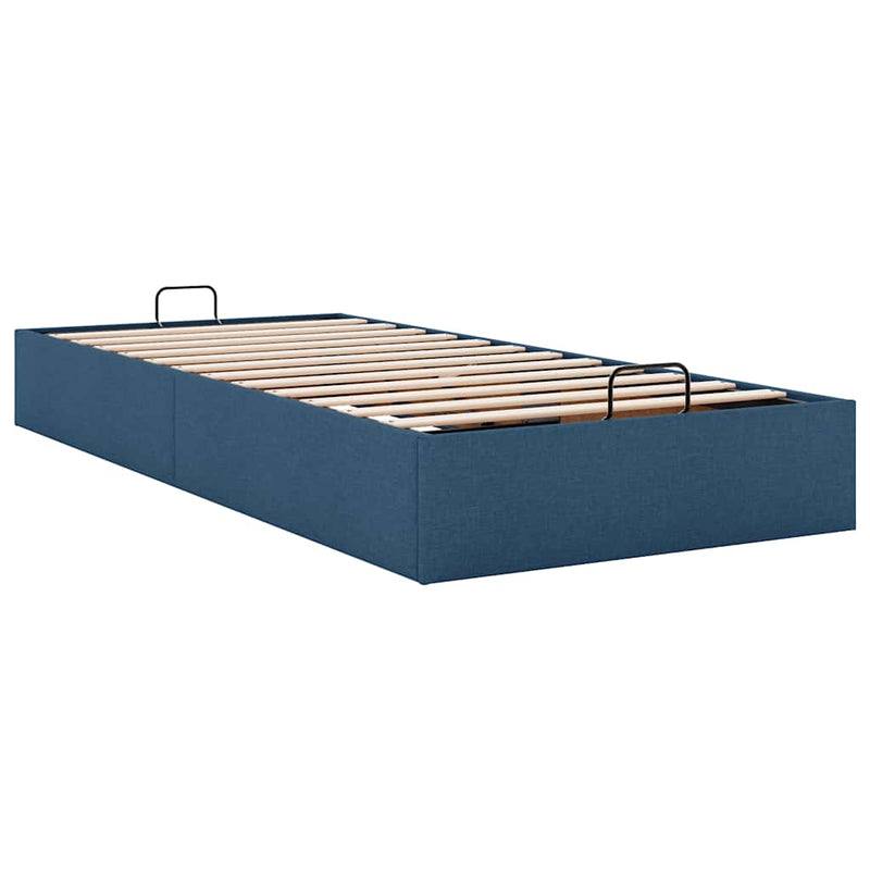 vidaXL Ottomán ágykeret matrac nélkül kék 80x200 cm szövet