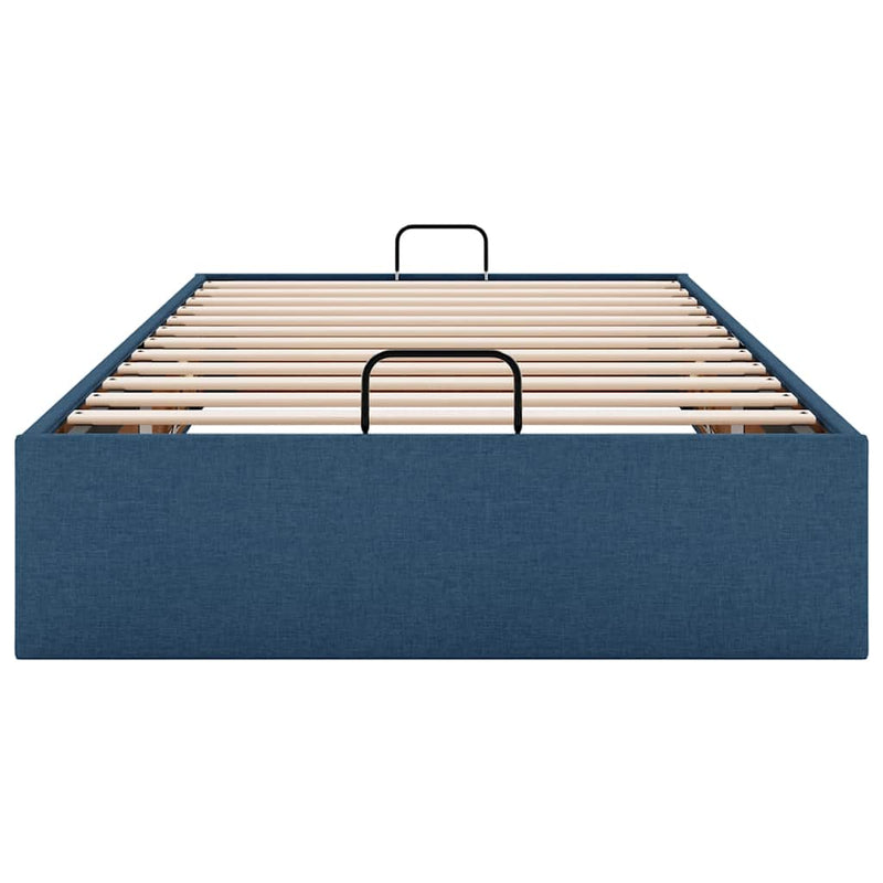 vidaXL Ottomán ágykeret matrac nélkül kék 80x200 cm szövet