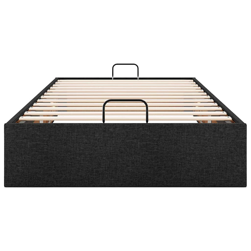 vidaXL Ottomán ágykeret matrac nélkül fekete 90x190 cm szövet