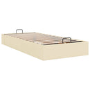 vidaXL Ottomán ágykeret matrac nélkül krém 90x200 cm szövet