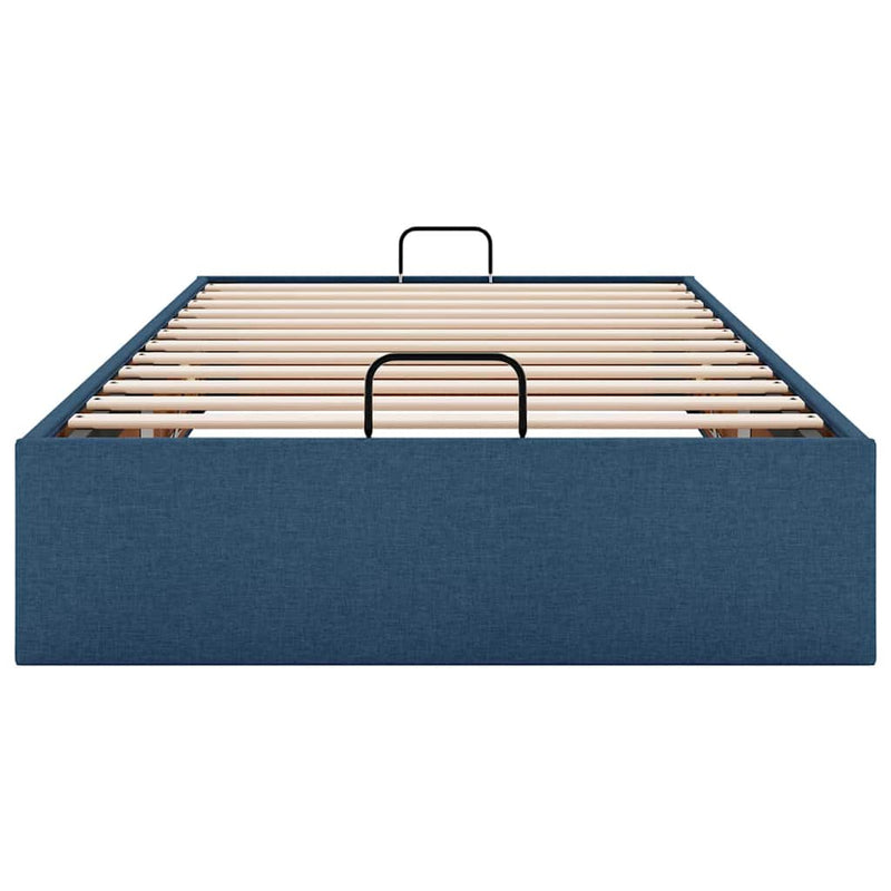 vidaXL Ottomán ágykeret matrac nélkül 90x200 cm kék szövet