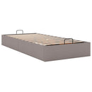 vidaXL Ottomán tópszínű szövet ágykeret matrac nélkül 100x200 cm