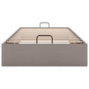 vidaXL Ottomán tópszínű szövet ágykeret matrac nélkül 100x200 cm