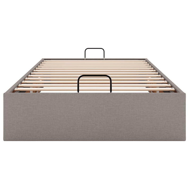 vidaXL Ottomán tópszínű szövet ágykeret matrac nélkül 100x200 cm