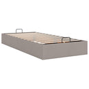 vidaXL Ottomán tópszínű szövet ágykeret matrac nélkül 100x200 cm