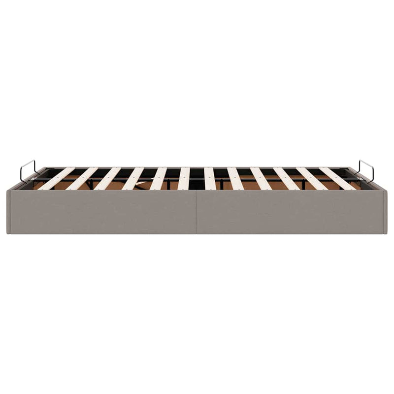 vidaXL Ottomán tópszínű szövet ágykeret matrac nélkül 120x200 cm