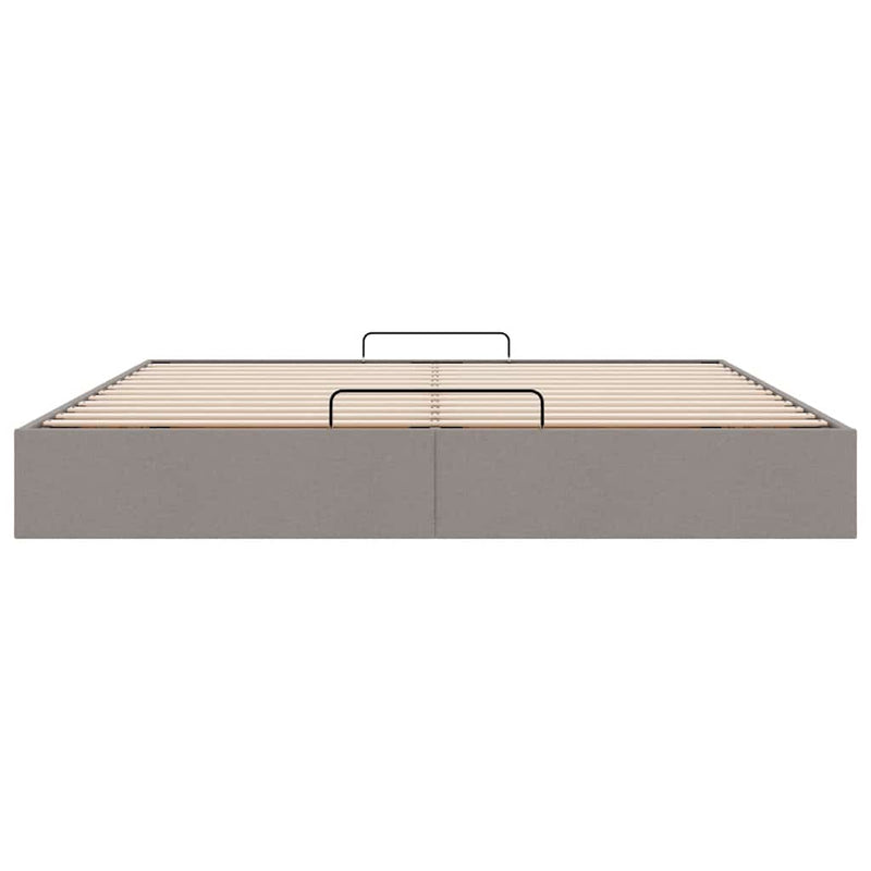 vidaXL Ottomán tópszínű szövet ágykeret matrac nélkül 160 x 200 cm