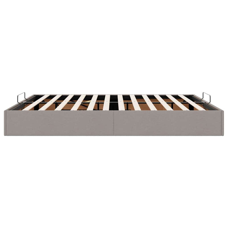 vidaXL Ottomán tópszínű szövet ágykeret matrac nélkül 200 x 200 cm