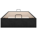 vidaXL Ottomán ágykeret matrac nélkül Fekete 90x190 cm Velvet