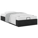 vidaXL Ottomán ágykeret matrac nélkül fekete 90x200 cm bársony