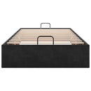 vidaXL Ottomán ágykeret matrac nélkül fekete 90x200 cm bársony