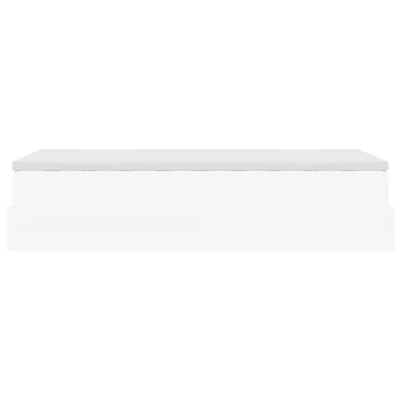 vidaXL Ottomán ágykeret matraccal Fehér 80x200cm műbőrrel