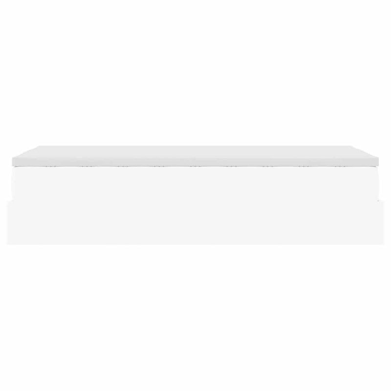 vidaXL Ottomán ágykeret matraccal Fehér 90x200cm műbőrrel