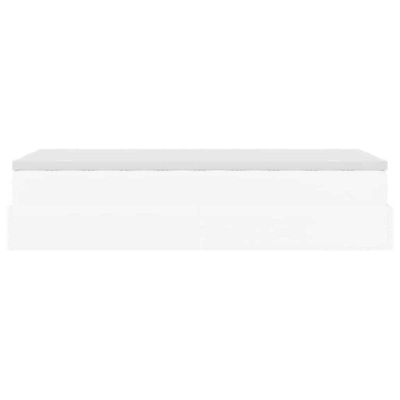 vidaXL Ottomán ágykeret matraccal Fehér 100x200cm műbőrrel