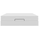 vidaXL Ottomán ágykeret matraccal Fehér 160x200cm műbőrrel