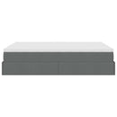 vidaXL Ottomán ágykeret matraccal sötét szürke 140x190cm szövet