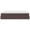 vidaXL Ottomán ágykeret matraccal sötétbarna 140x200cm szövet